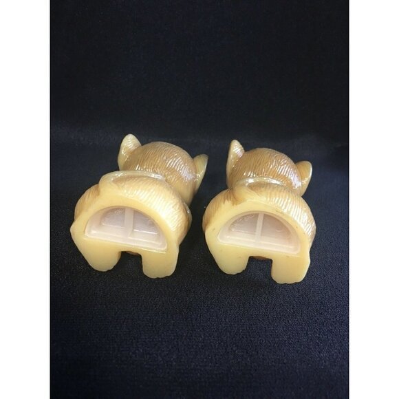 VINTAGE Mice W/ Red Bows SALT & PEPPER SHAKERS - Celluloid Mouse - Picture 5 of 7